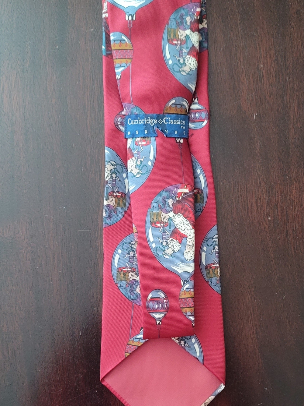 Cambridge Classics Red Holiday Print Men's Tie